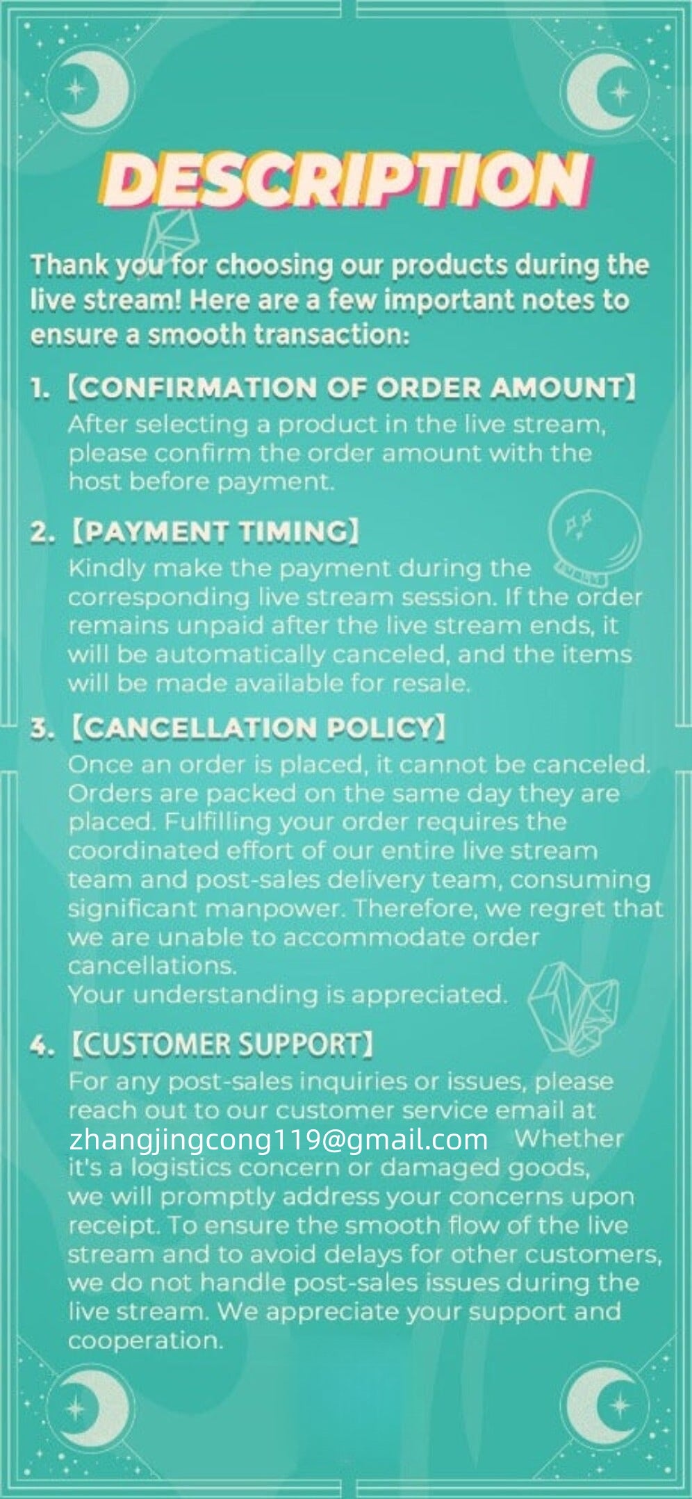 Tiktok $1 Link for Worldwide Crystal Purchases