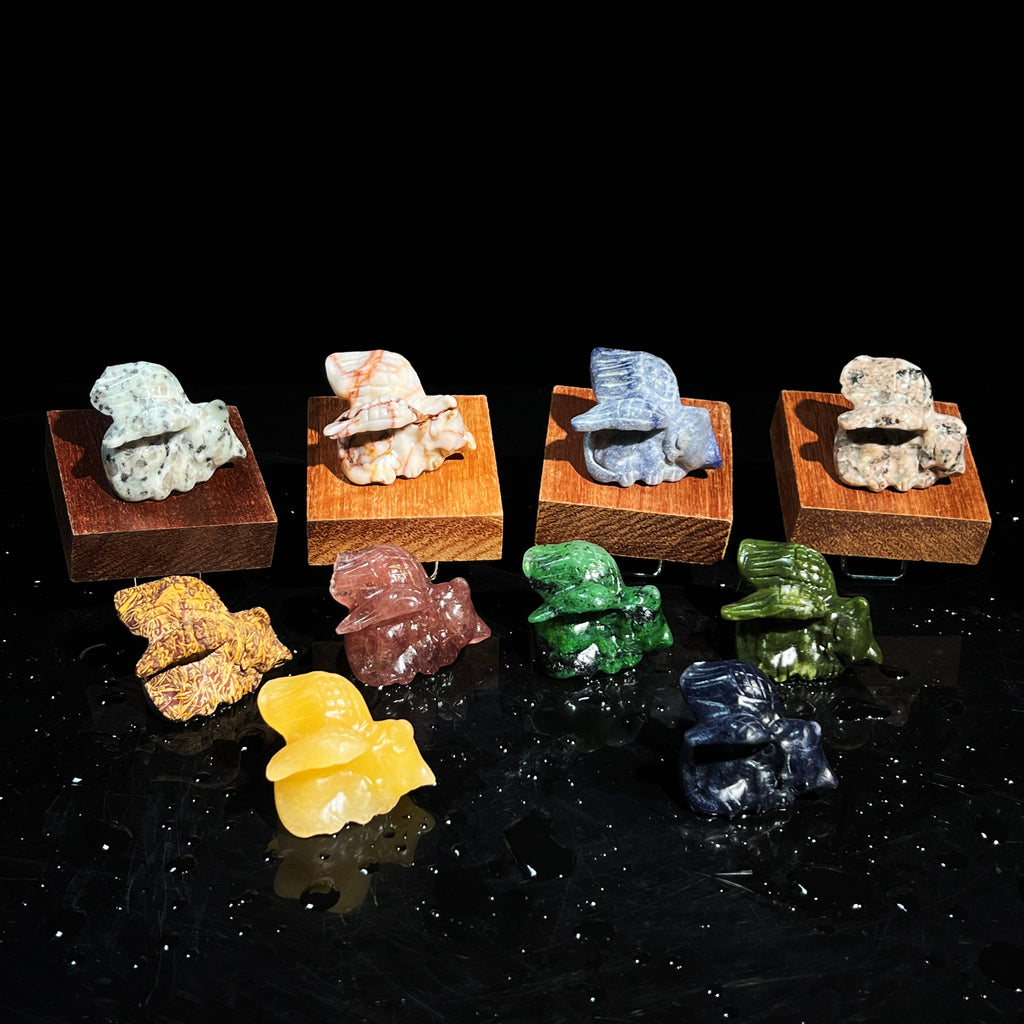 Natural Stone Crystal Carved Cats/Kittens