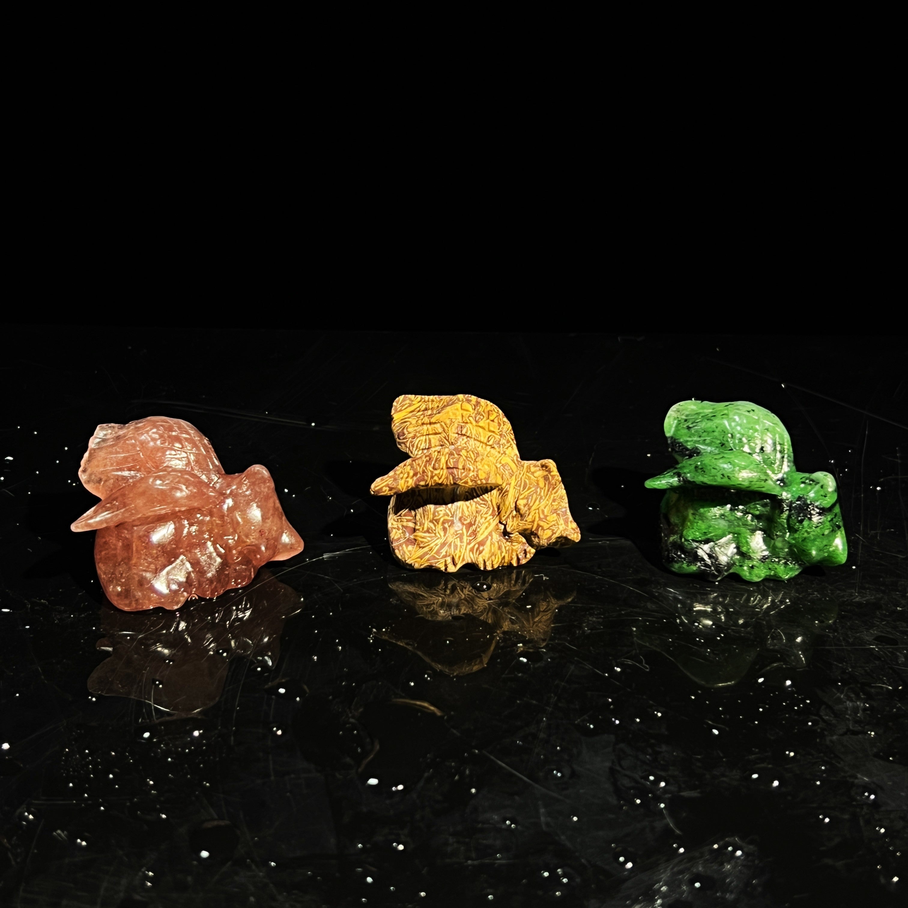 Natural Stone Crystal Carved Cats/Kittens