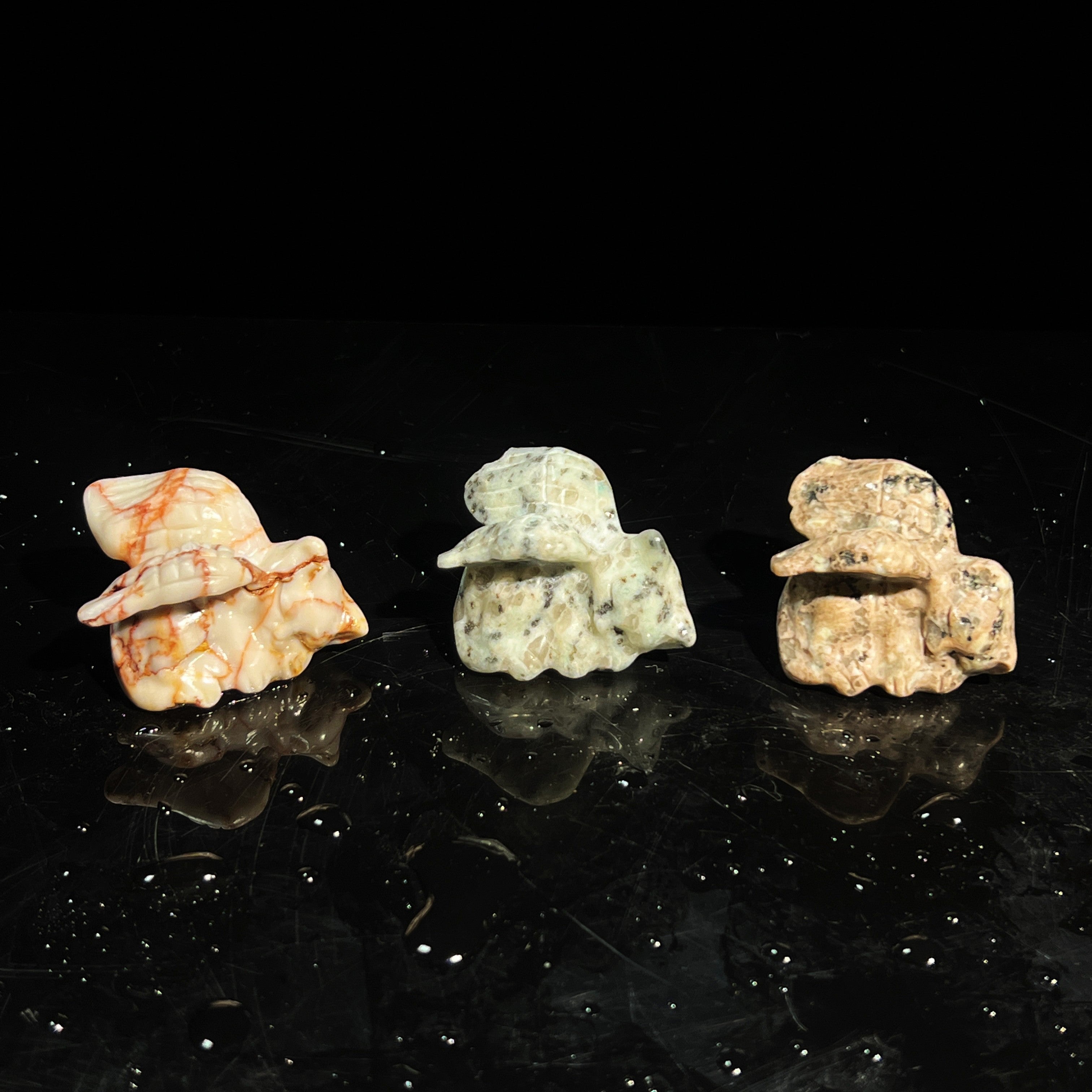 Natural Stone Crystal Carved Cats/Kittens
