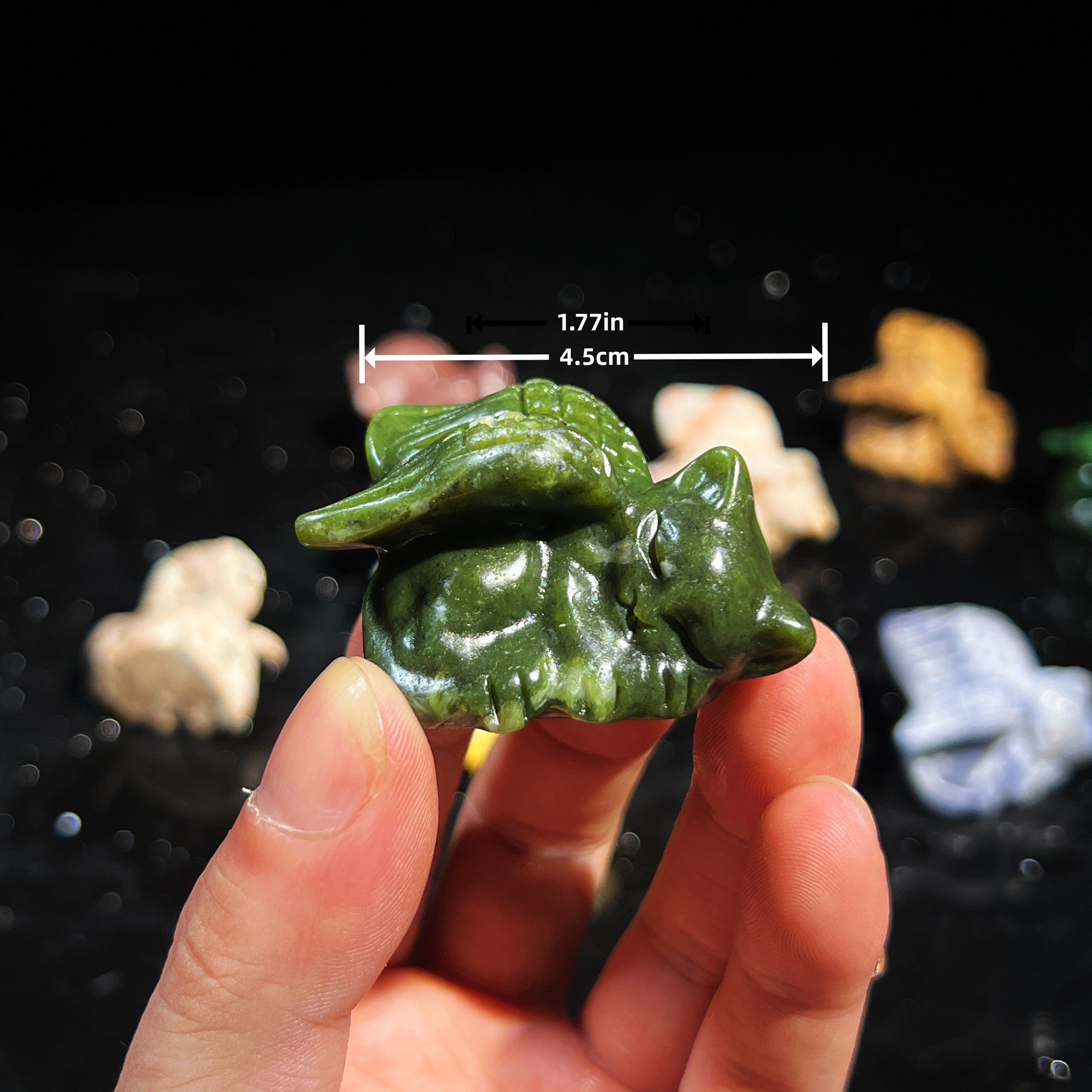 Natural Stone Crystal Carved Cats/Kittens